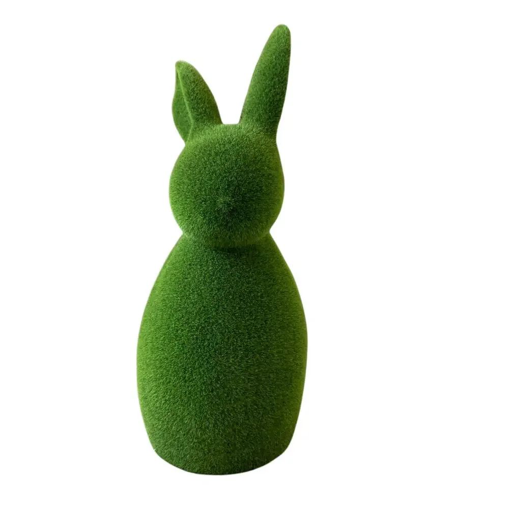 Martha Stewart Oversized Green Mossy Flocked Easter Bunny Rabbit 23in NEW
